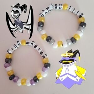 Hazbin Hotel Kandi Beaded Bracelet set
